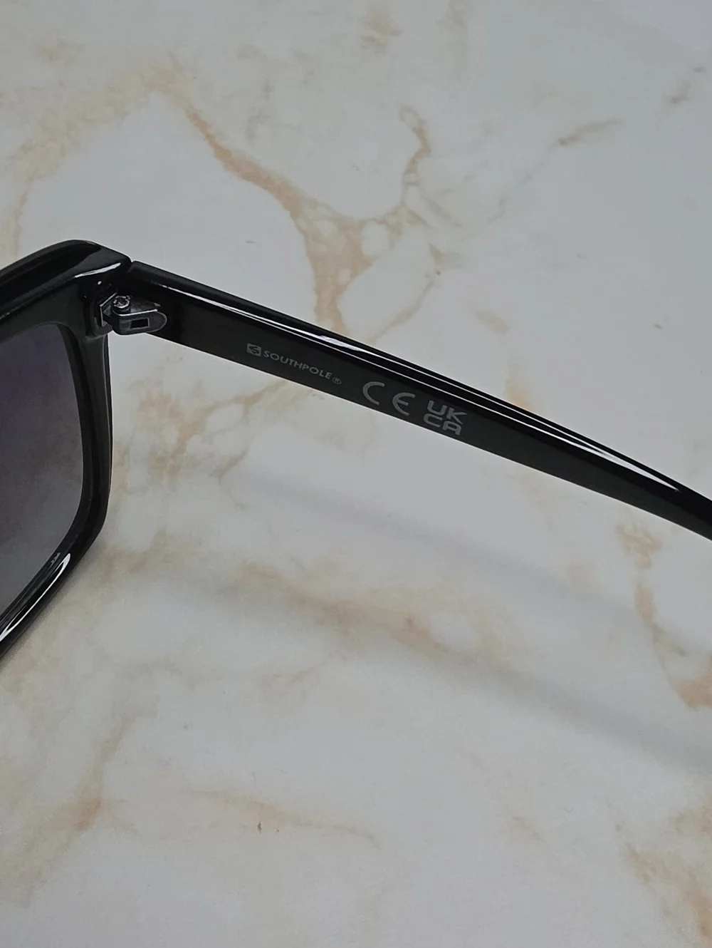 Southpole Black Rhinestone Square Sunglasses